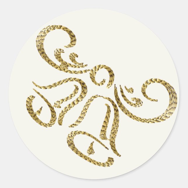 Lovely gold Wedding Bells Stickers (Front)