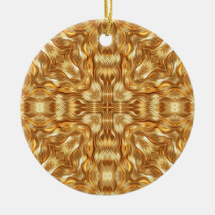 Lovely golden abstract pattern ceramic tree decoration