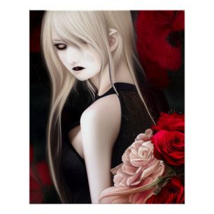 Lovely Goth Elf Girl Poster