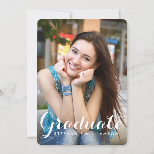 Lovely Graduate Photo Graduation Party Invitation (Front)