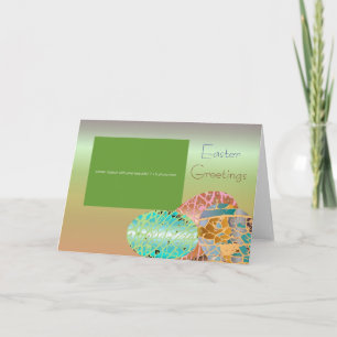 Lovely Green Easter Photo Greeting Holiday Card