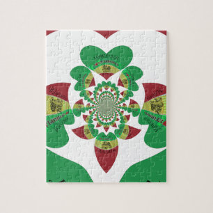 Lovely Hakuna Matata I love Ethiopia Hearts Jigsaw Puzzle