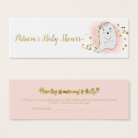 Lovely Halloween Baby Shower Measure Belly Card