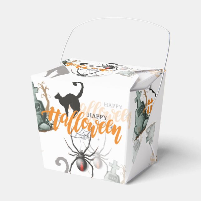 Lovely Halloween Seamless Pattern Favour Box (Front Side)