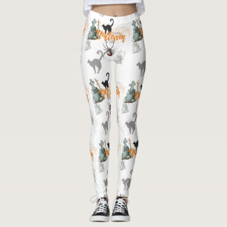 Lovely Halloween Seamless Pattern Leggings