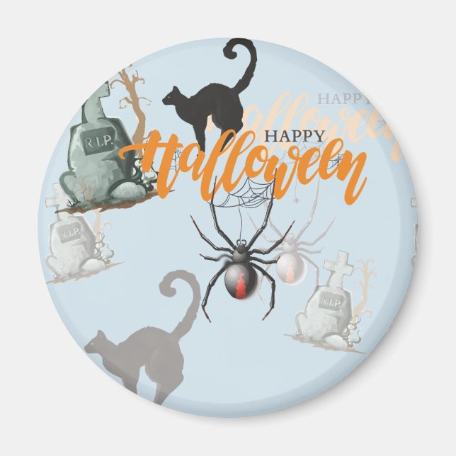 Lovely Halloween Seamless Pattern Magnet (Front)