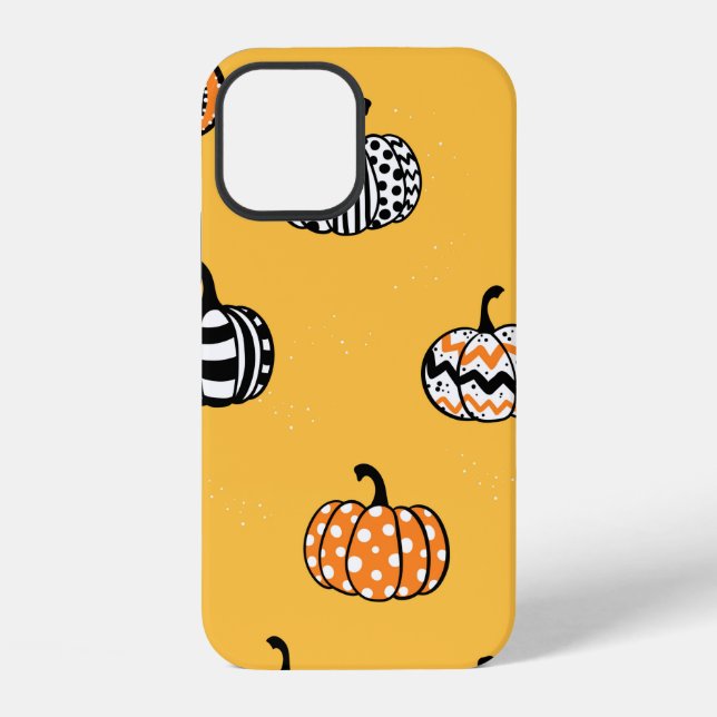 Lovely hand drawn pumpkin seamless pattern, great  iPhone case (Back)