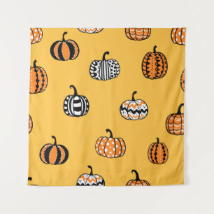 Lovely hand drawn pumpkin seamless pattern, great  tapestry