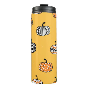 Lovely hand drawn pumpkin seamless pattern, great thermal tumbler