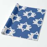Lovely Hanukkah Doves Wrapping Paper<br><div class="desc">A great gift wrapping paper for Hanukkah,  this design features a blue background with lovely white doves and the star of David.  Choose from a variety of sizes and paper textures.  Personalise yours today!  

Hanukkah pattern design:  AMBillustrations 
http://www.etsy.com/shop/AMBillustrations/</div>