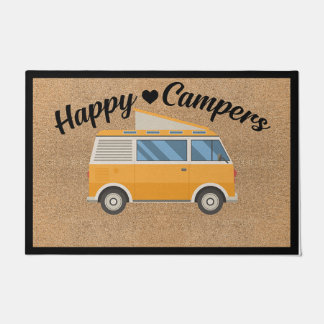 Lovely Happy Camper Doormat, Camping Decor Gift Doormat