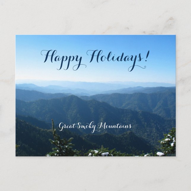 Lovely Happy Holidays from Great Smoky Mountains Holiday Postcard (Front)