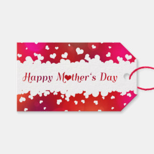 Lovely Happy Mother's Day Hearts Gift Tags