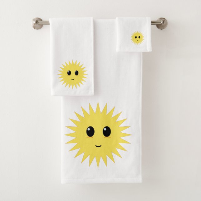Lovely Happy Sun Bath Towel Set (Insitu)