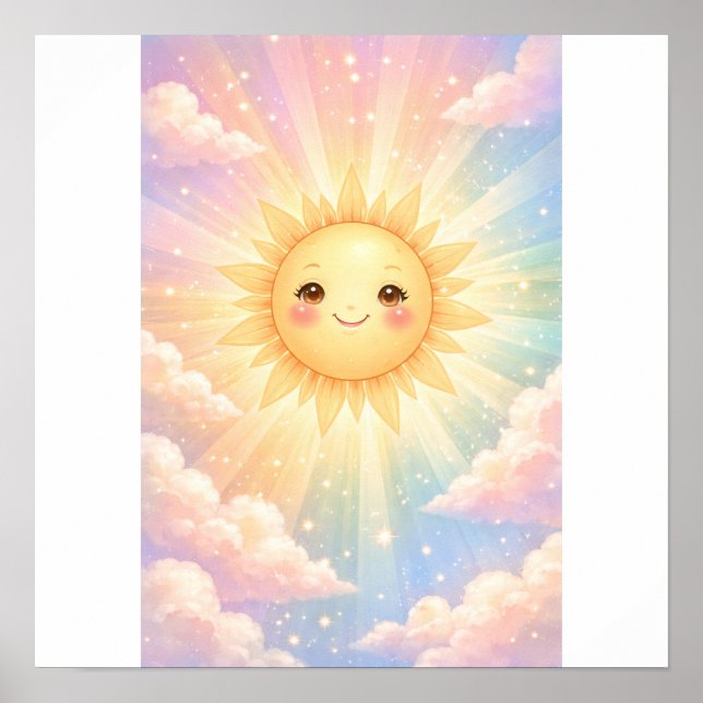Lovely Happy Sun Pastel  Poster (Front)