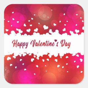 Lovely Happy Valentine's Day Hearts - Sticker