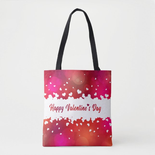 Lovely Happy Valentine's Day Hearts - Tote Bag (Front)