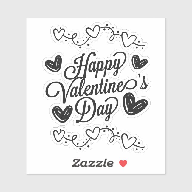 Lovely Happy Valentine's Day Typography Lettering  (Sheet)