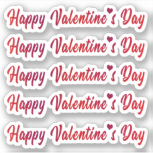 Lovely Happy Valentine's Day Typography Lettering
