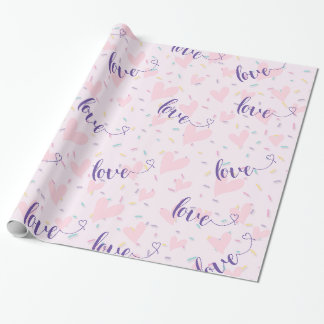 Lovely Heart & Heartfelt Love Wrapping Paper
