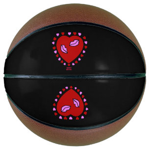 Lovely Heart Kisses Basketball