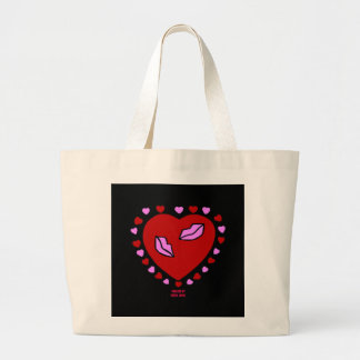 Lovely Heart Kisses Jumbo Tote