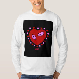 Lovely Heart Kisses Men's Long Sleeve Shirt