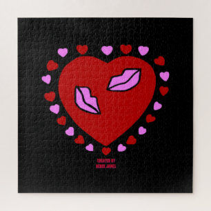 Lovely Heart Kisses Puzzle 50.8 cm x 50.8 cm