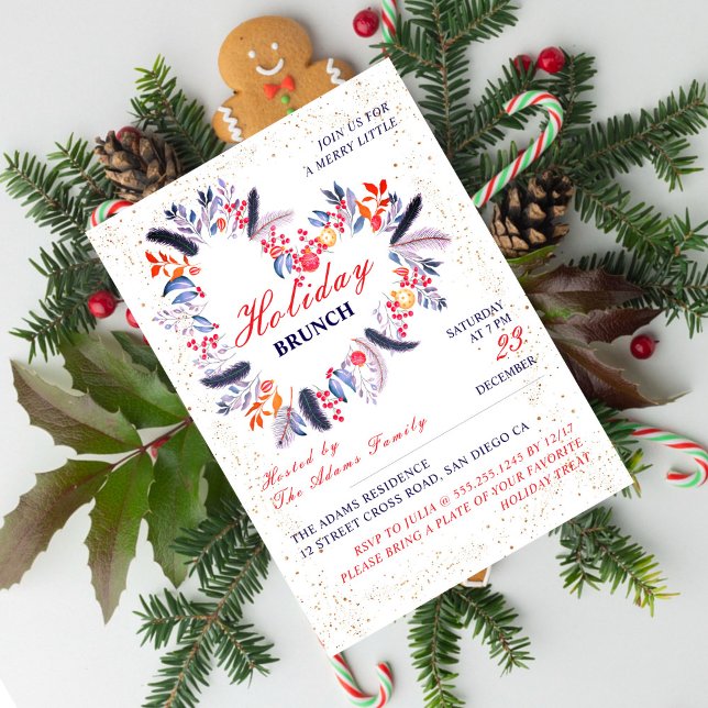 Lovely Heart New Year Christmas Holiday Brunch Invitation (Creator Uploaded)