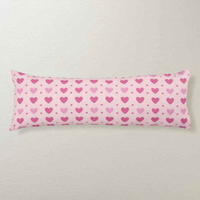 Lovely heart pattern Body Pillow (Front)