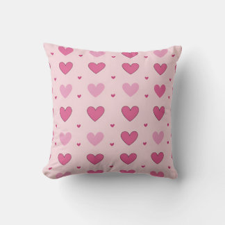 Lovely heart pattern Small Throw Pillow