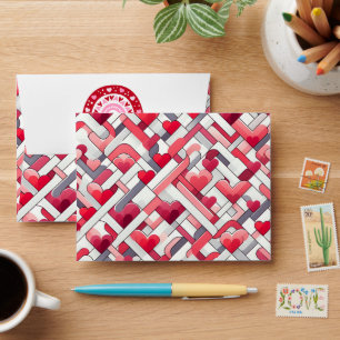 Lovely Heart Patterns Envelope