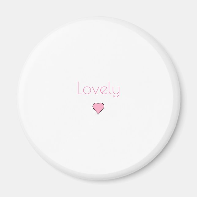 Lovely Heart Pink Magnet (Front)