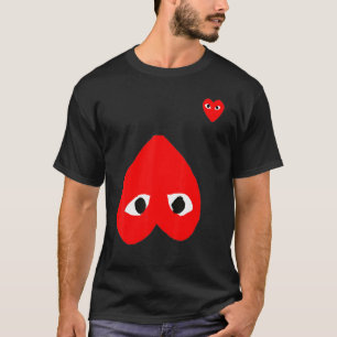 Lovely Heart Pocket Men Women Kids Red Heart Eyes T-Shirt