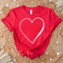 Lovely Heart Red Shirt, Valentines Gift for Her