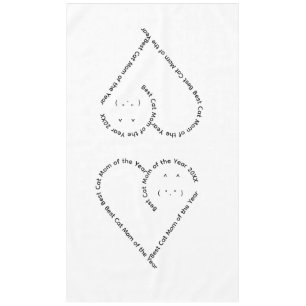 Lovely heart shaped text cat mum tablecloth