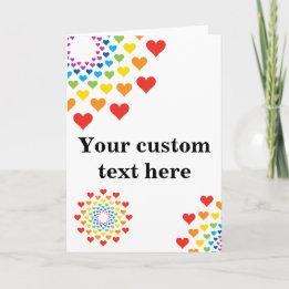Lovely hearts around hearts holiday card