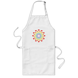 Lovely hearts long apron