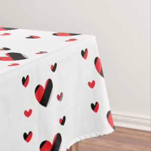 Lovely hearts pattern tablecloth