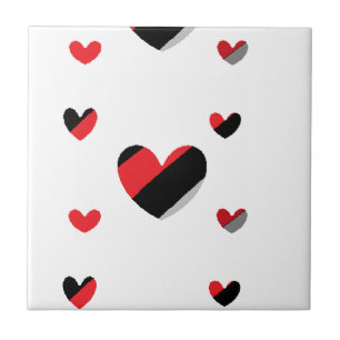 Lovely hearts pattern tile