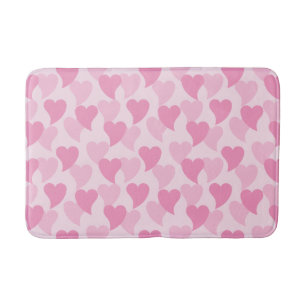 Lovely Hearts Seamless Pattern Bath Mat