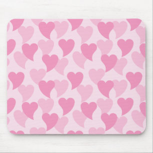 Lovely Hearts Seamless Pattern Mouse Mat