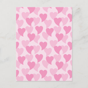 Lovely Hearts Seamless Pattern Postcard