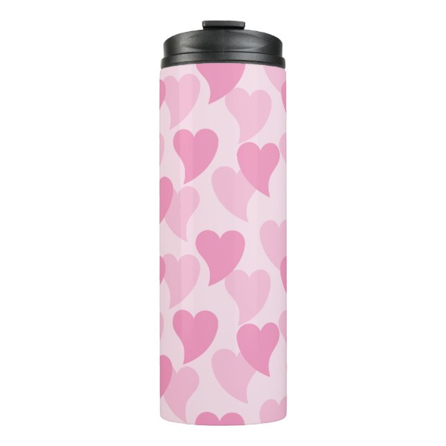 Lovely Hearts Seamless Pattern Thermal Tumbler (Front)