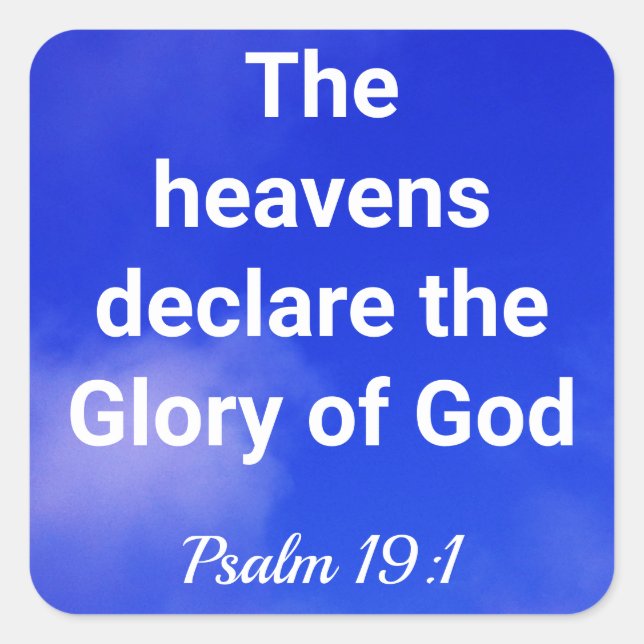 Lovely Heavens Declare the Glory of God Square Sticker (Front)