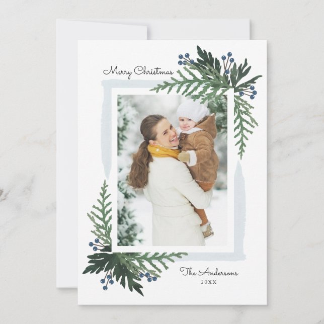 Lovely Holiday - Christmas photo card (Front)