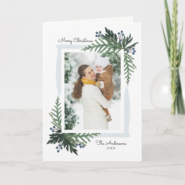 Lovely Holiday - Christmas Photo Greeting Card (Front)