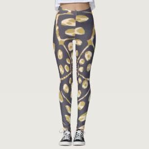 Lovely home weekend blue pattern design leggings