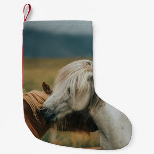 LOVELY HORSE COUPLE SMALL CHRISTMAS STOCKING