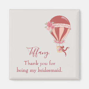 Lovely hot air balloon thank you magnet